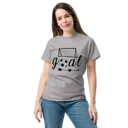 Soccer Mom Goal Print Tshirt Black Print