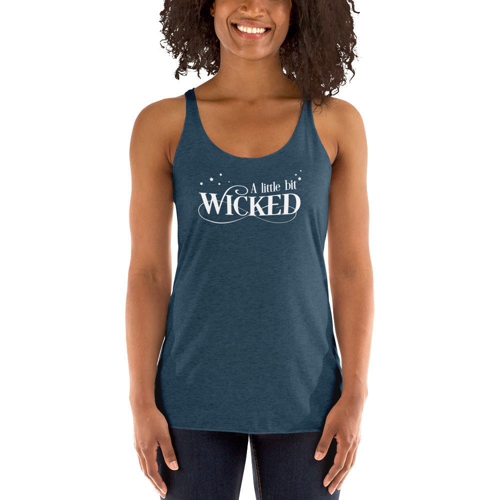 A Little Bit Wicked in White Racerback Tank