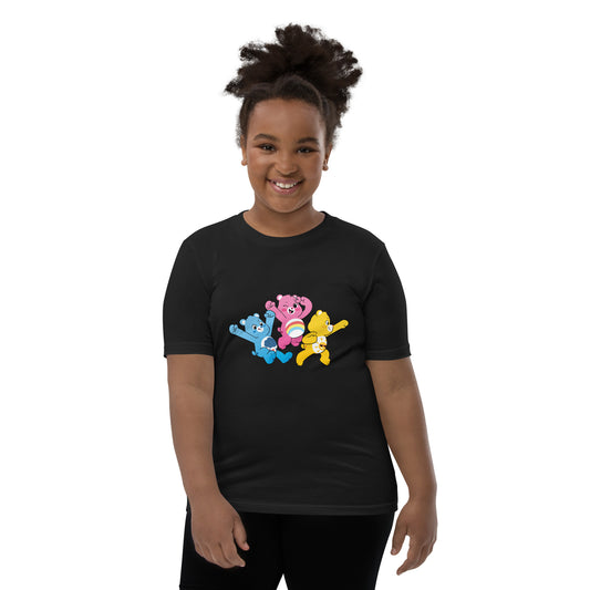 Grumpy, Cheer, and Sunshine Bear Youth Short Sleeve T-Shirt