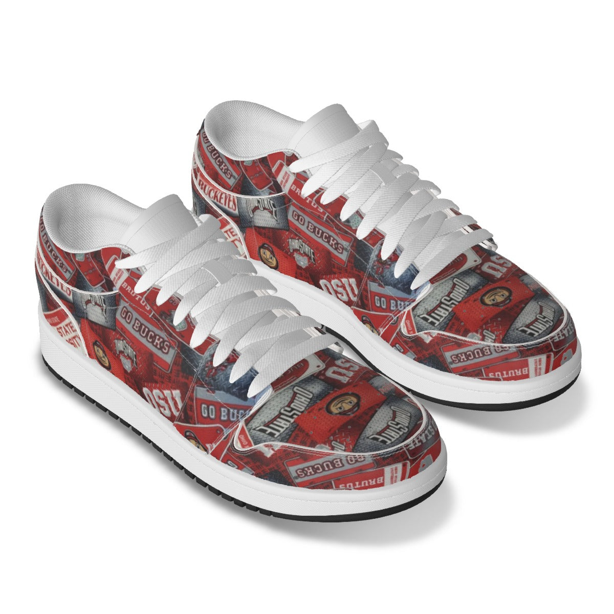 Men's OSU Low State Leather Stitched Shoes