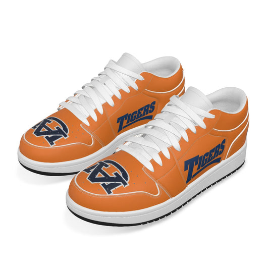 Women's Auburn Low State Leather Stitching Shoes Style 1