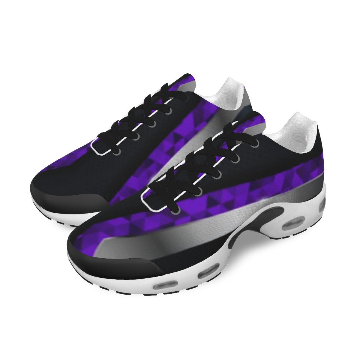 Women's Purple/Silver/Black Air Cushion Sports Shoes