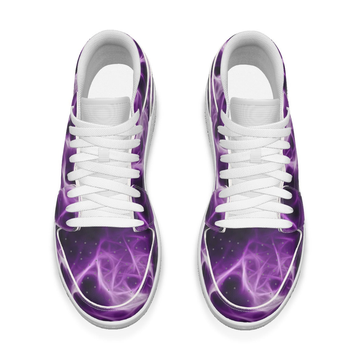 Women's Purple Smoke Low State Leather Stitched Shoes