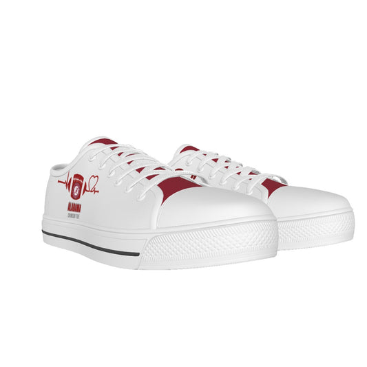 Women's Alabama Heartbeat White Sole Canvas Shoes