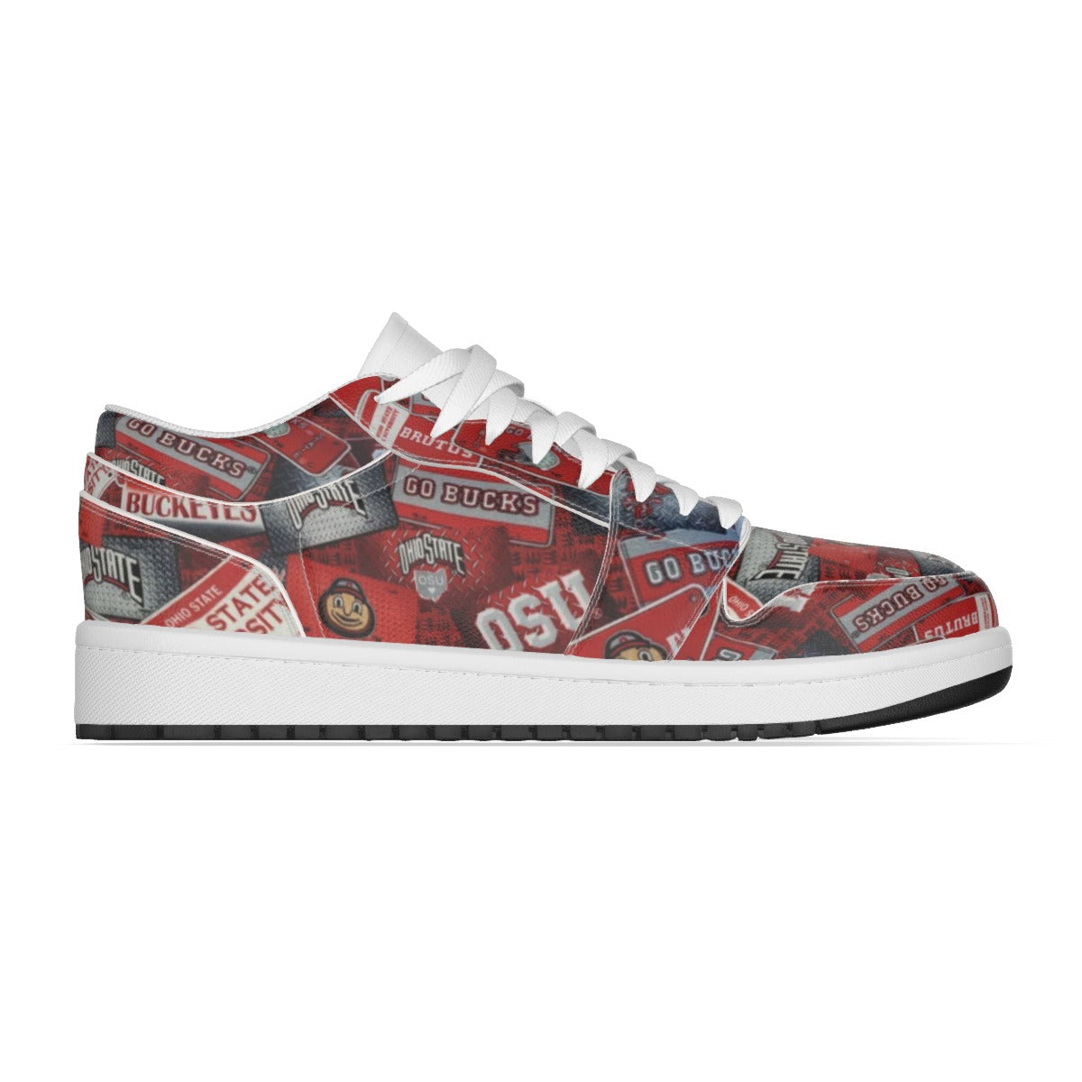 Women's OSU Low State Leather Stitched Shoes