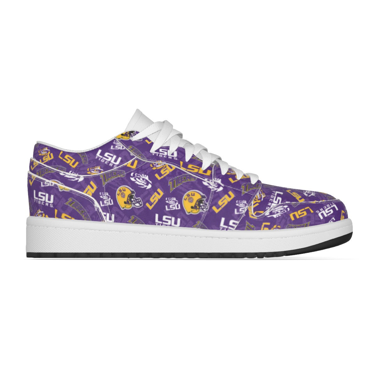 Women's LSU Low State Leather Stitched Shoes Style 1