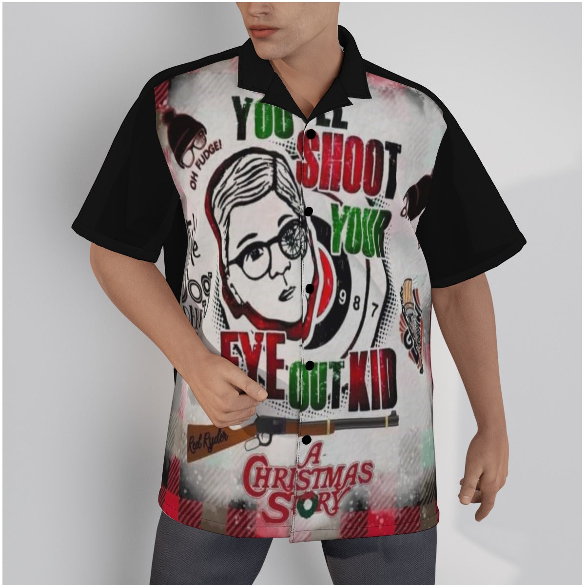 Men's A Christmas Story Shirt With Button Closure