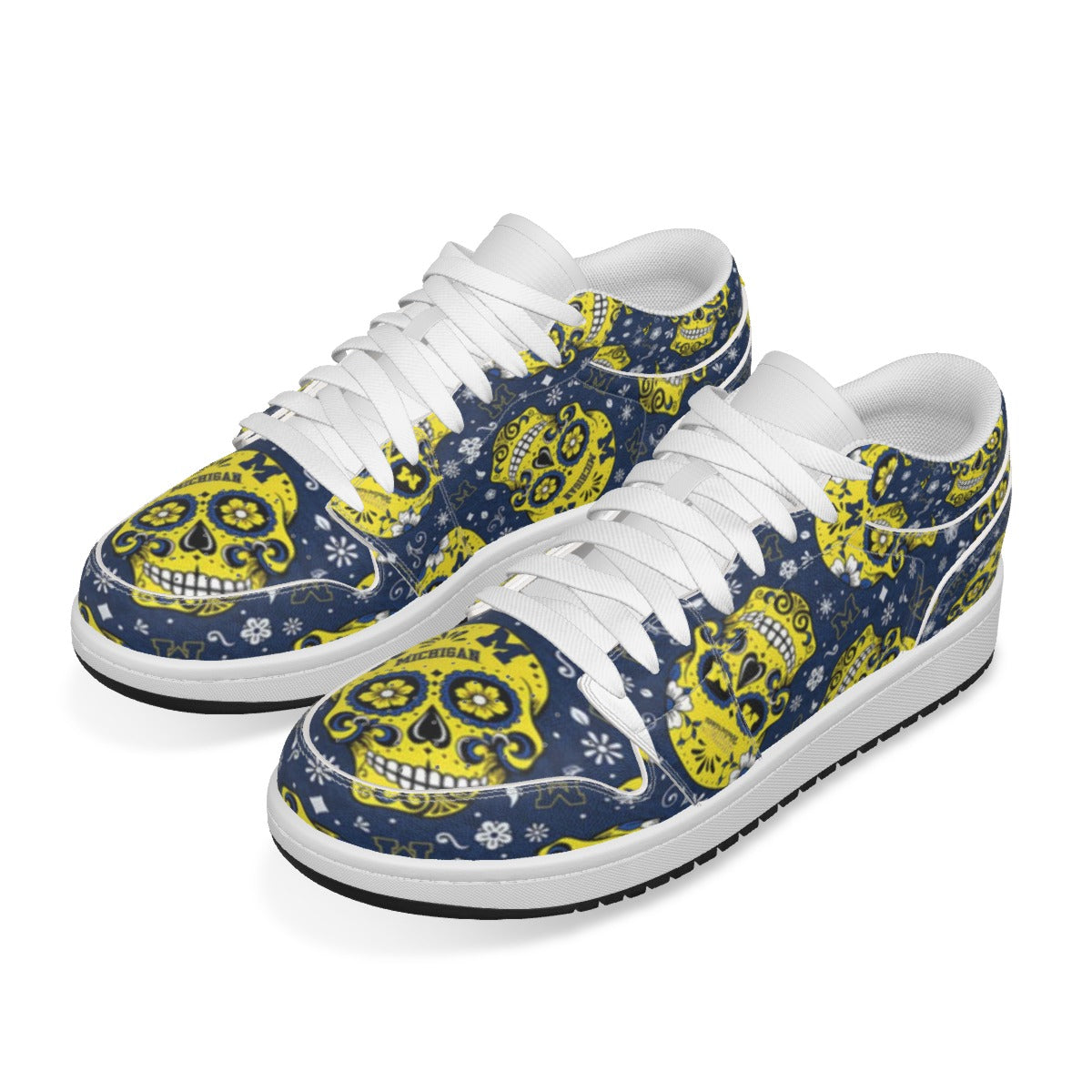 Women's Michigan Sugar Skull Low State Leather Stitching Shoes