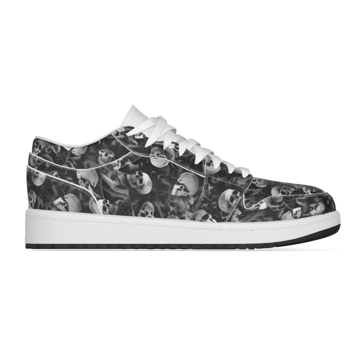 Women's Smokey Skulls Low State Leather Stitched Shoes