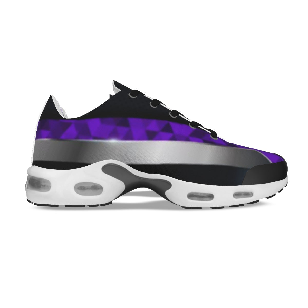 Women's Purple/Silver/Black Air Cushion Sports Shoes