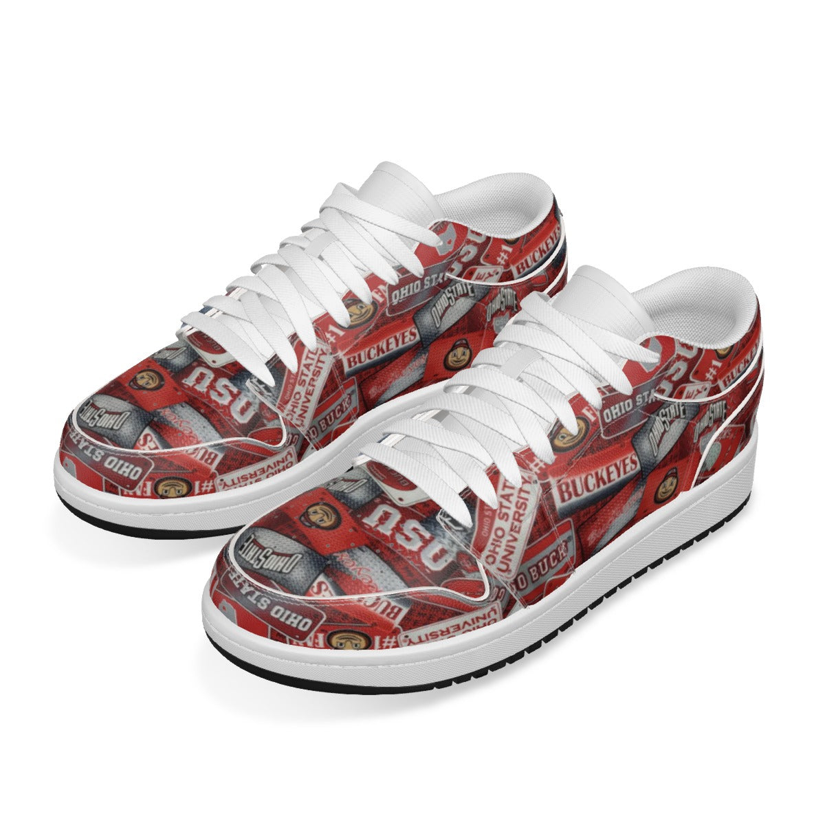 Women's OSU Low State Leather Stitched Shoes