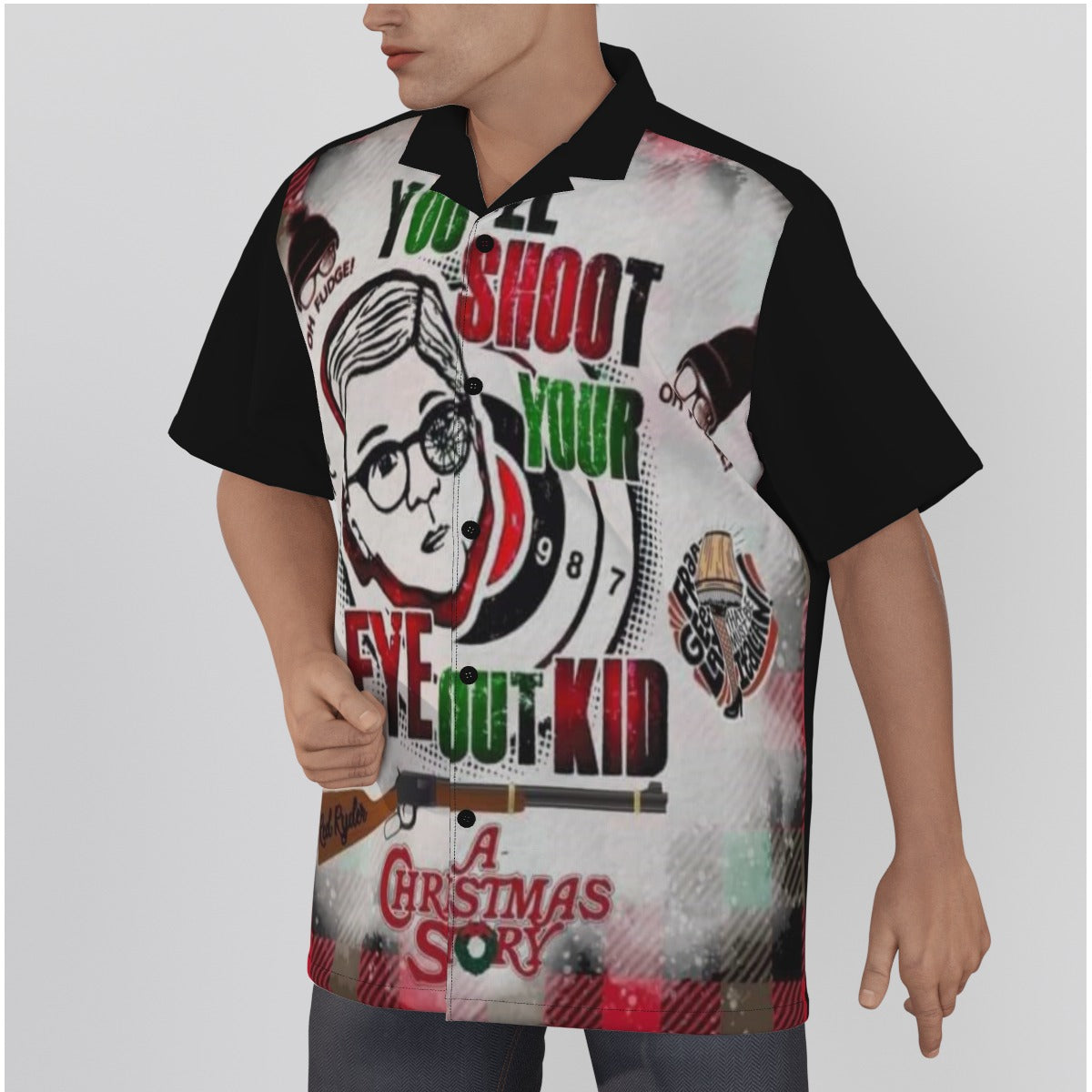 Men's A Christmas Story Shirt With Button Closure