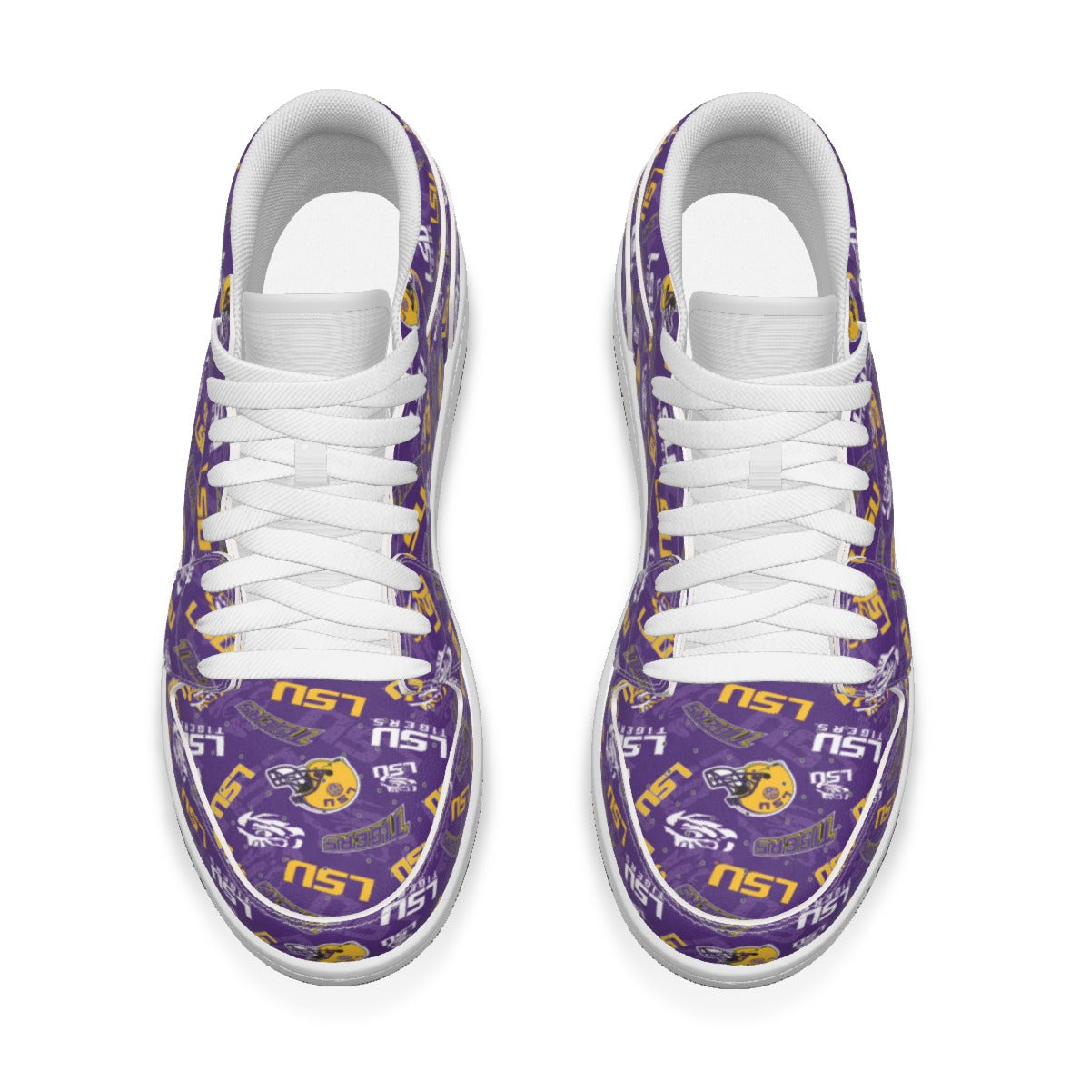 Women's LSU Low State Leather Stitched Shoes Style 1