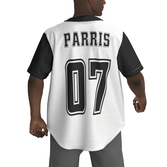 Parris White Baseball Jersey - Parris