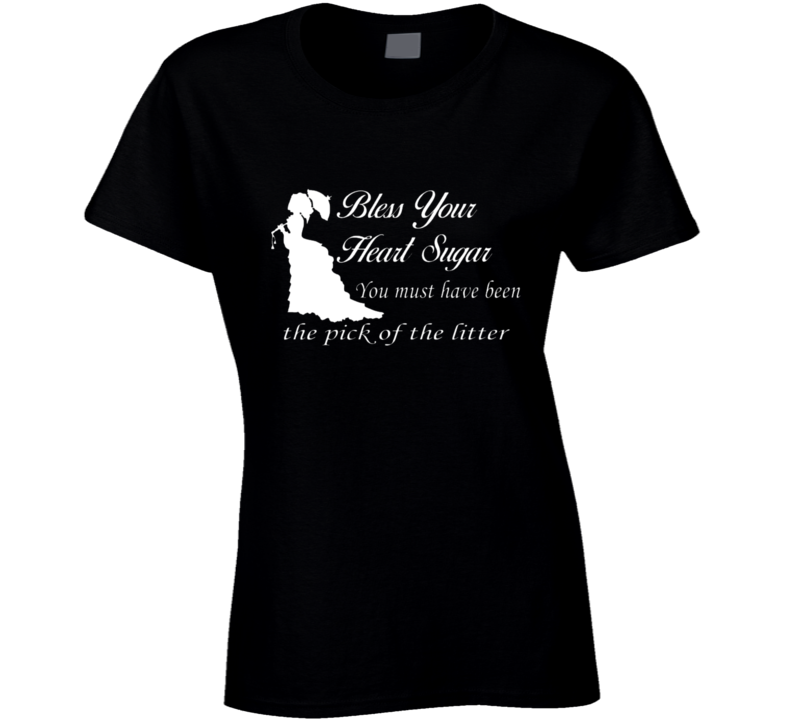 Bless Your Heart Ladies Black T Shirt