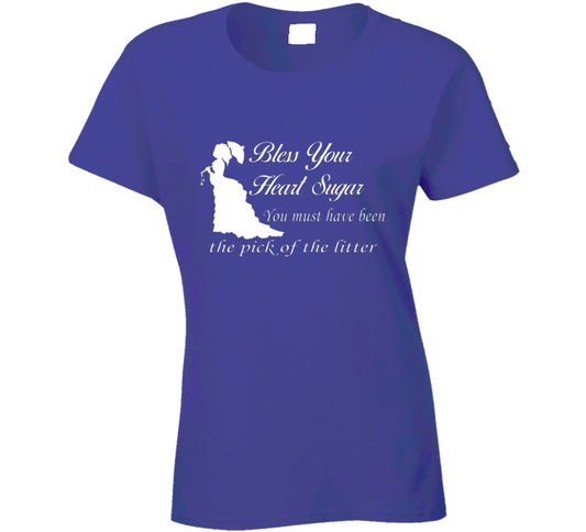 Bless Your Heart Purple Ladies T Shirt