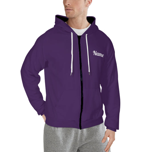 Parris Zip Hoodie - Purple