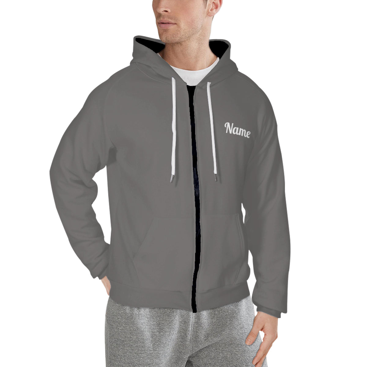 Parris Zip Hoodie - Grey