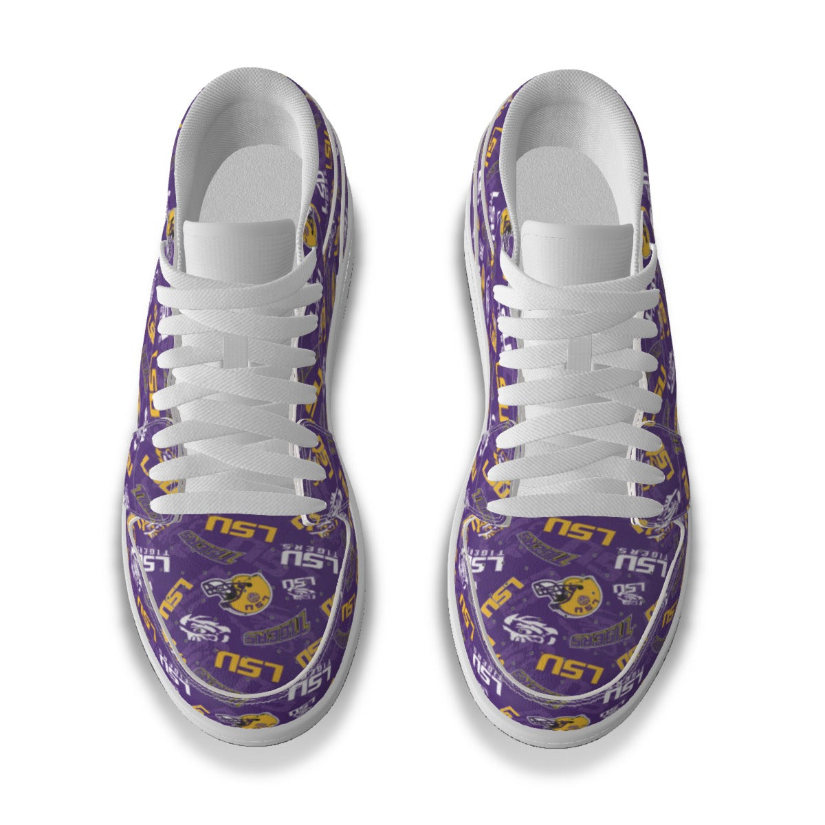 Men's LSU Low State Leather Stitched Shoes Style 1