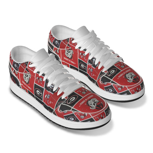 Men's Georgia Bulldogs Low State Leather Stitched Shoes