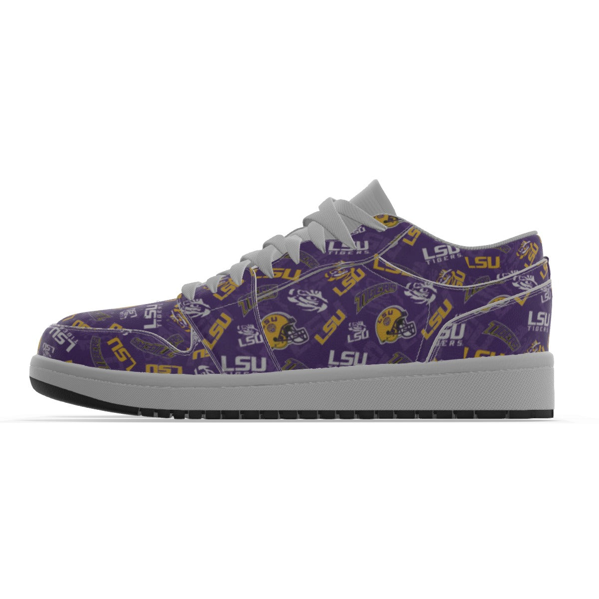 Men's LSU Low State Leather Stitched Shoes Style 1