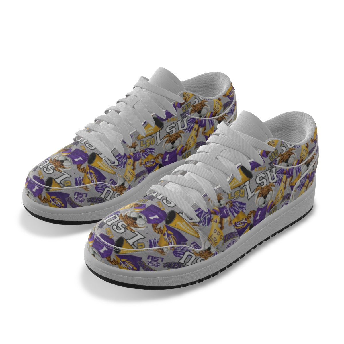 Men's LSU Low State Leather Stitched Shoes Style 2